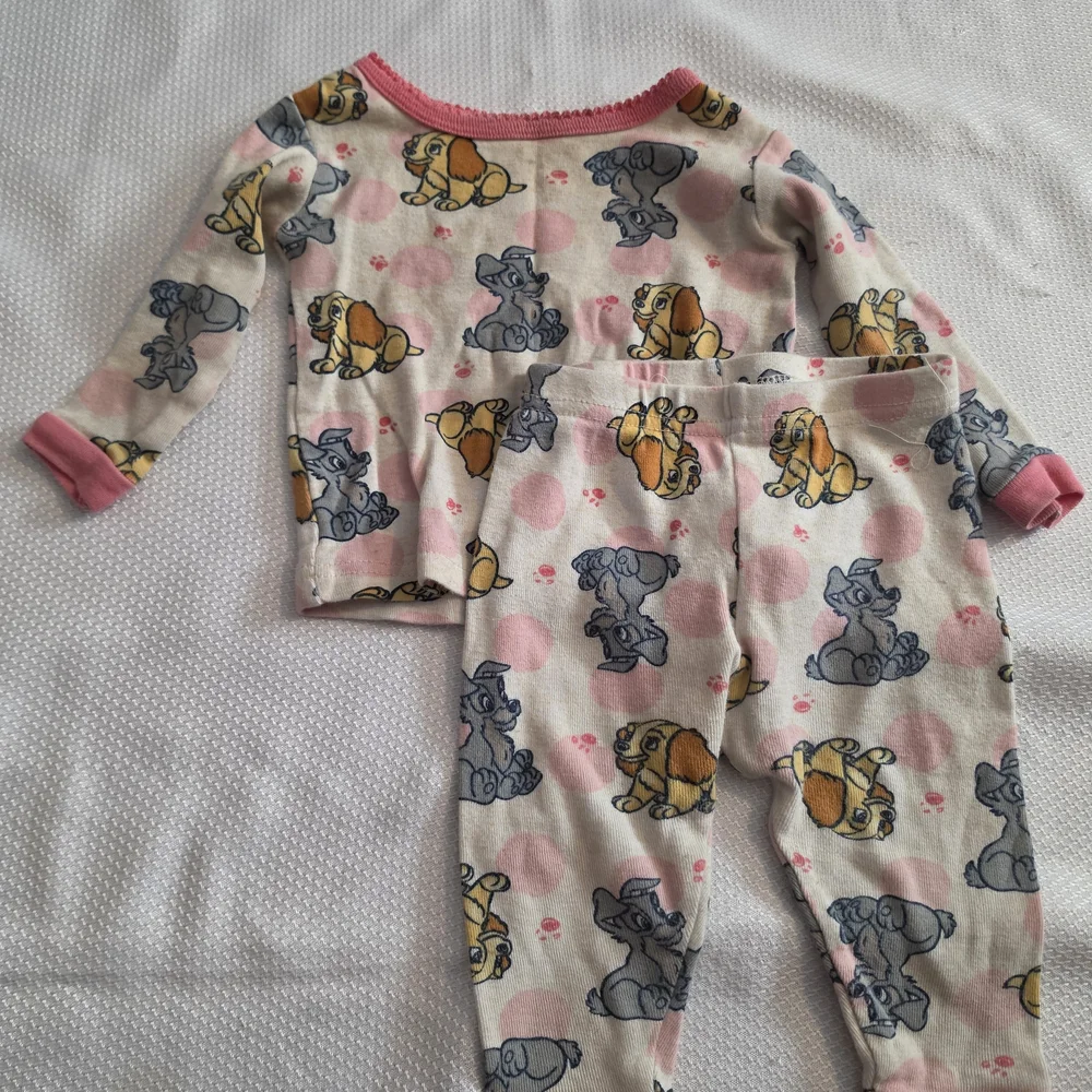 🚨3/30% OFF🚨Kids Pink Puppy Print Pajama Set - Cozy Long Sleeve Top & Pants - Picture 1 of 2